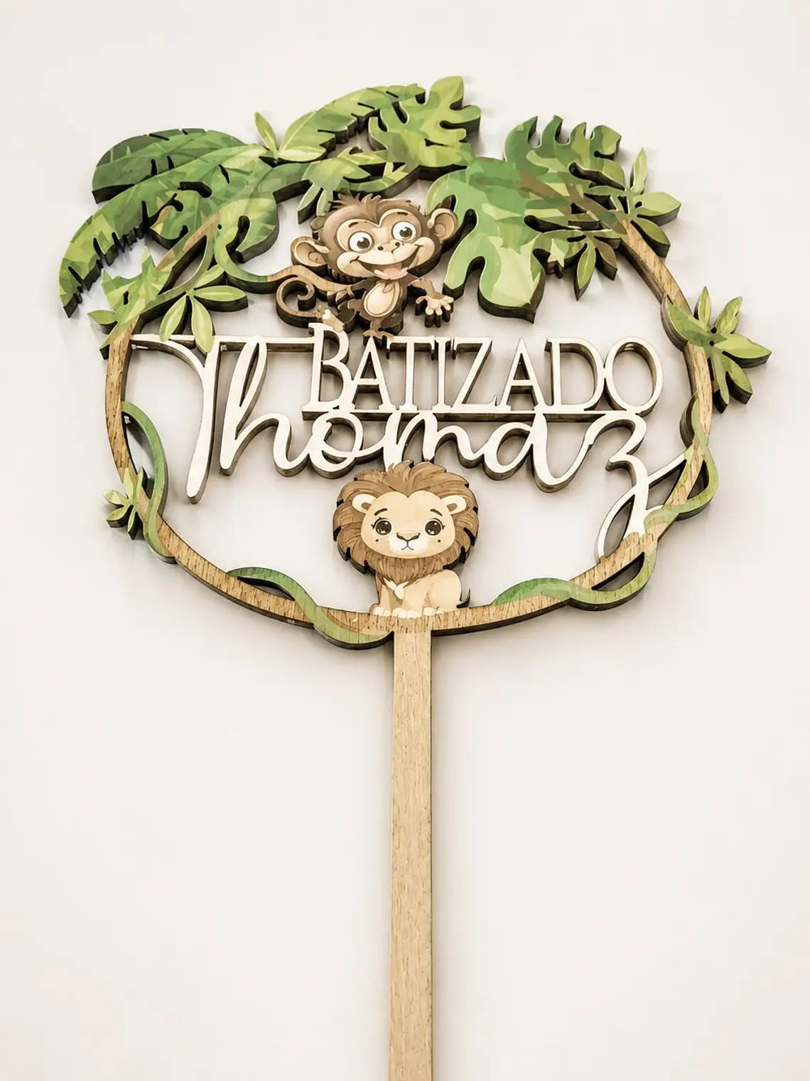 Topo de bolo animais da selva 1