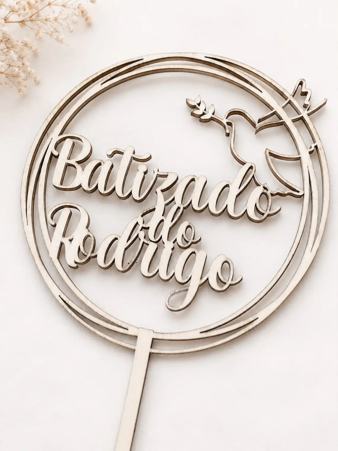 Topo de bolo batizado 1