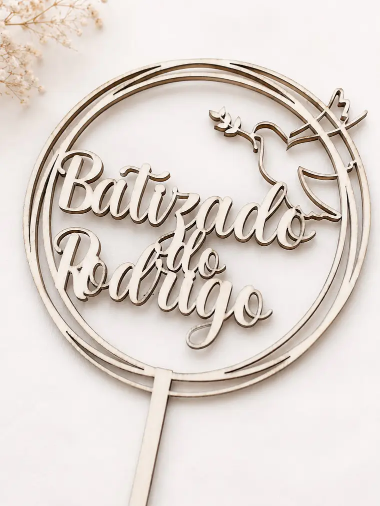 Topo de bolo batizado 1