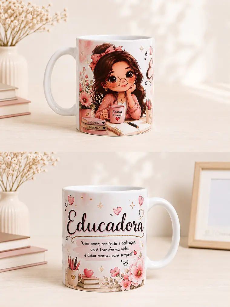 Caneca personalizada educadora 1