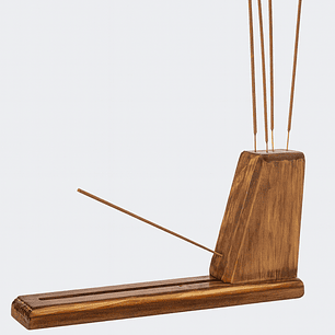 Porta Inciensos Artesanal de Madera Natural — Infinita Madera