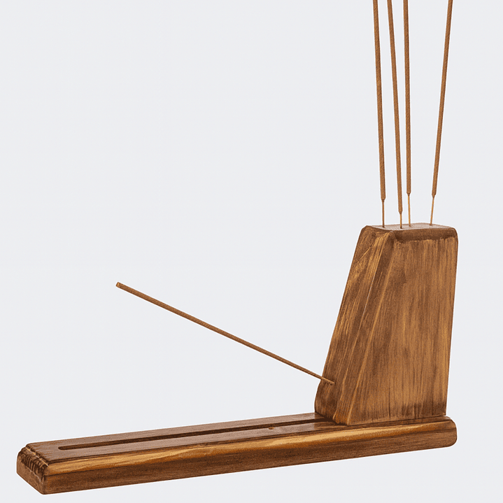 Porta Inciensos Artesanal de Madera Natural — Infinita Madera 1