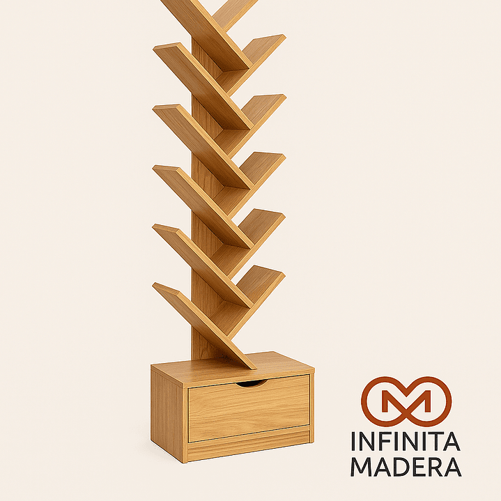 Librero Rústico Tipo Árbol – Infinita Madera 2