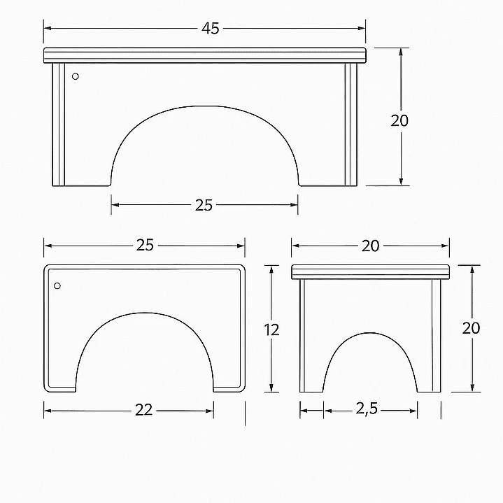 Infinita Madera - Taburete Digestivo 2