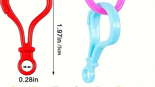 Gancho de plásticos coloridos 5unid. para llaveros