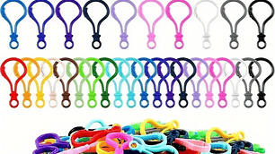 Gancho de plásticos coloridos 5unid. para llaveros