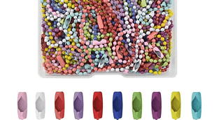 Cadena de cuentas de bolas colores 10 unid