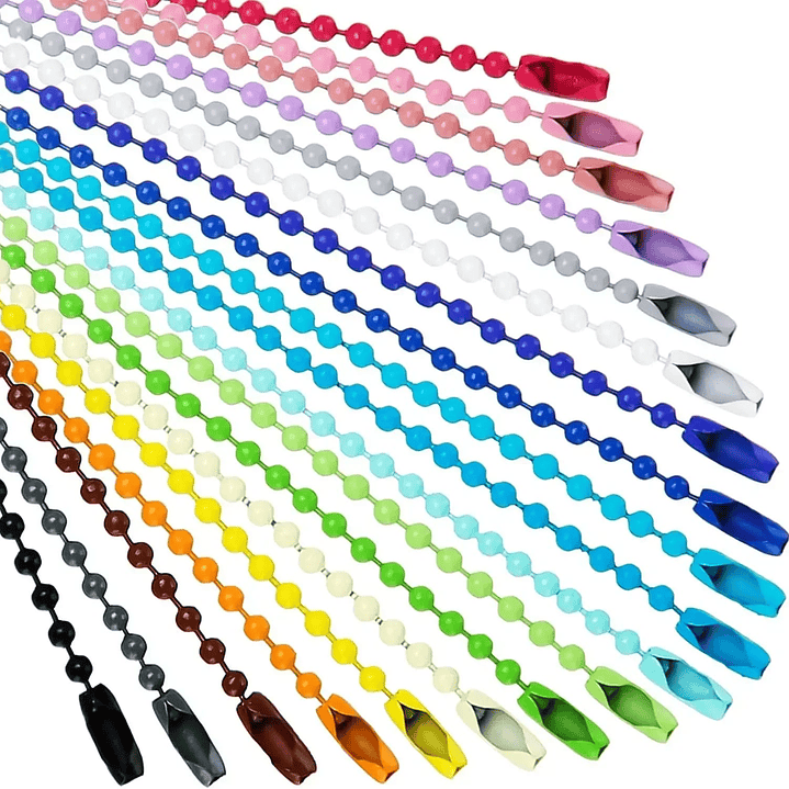 Cadena de cuentas de bolas colores 10 unid 1