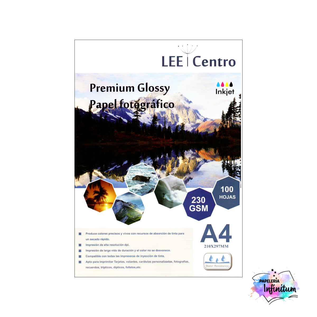 Papel Fotográfico 230gr Lee Centro Glossy 100 Hojas 1