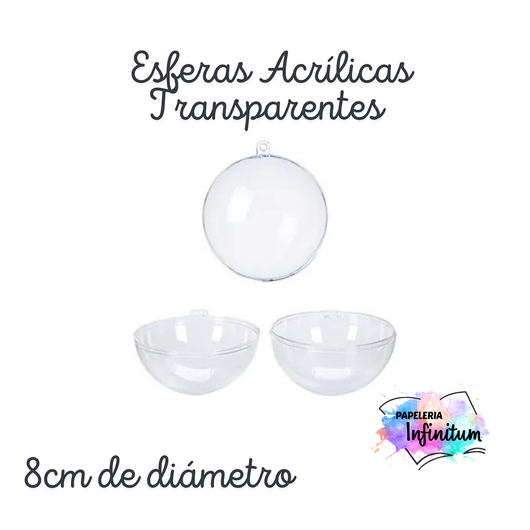 Esferas Acrílicas Transparentes 10 unid. 2