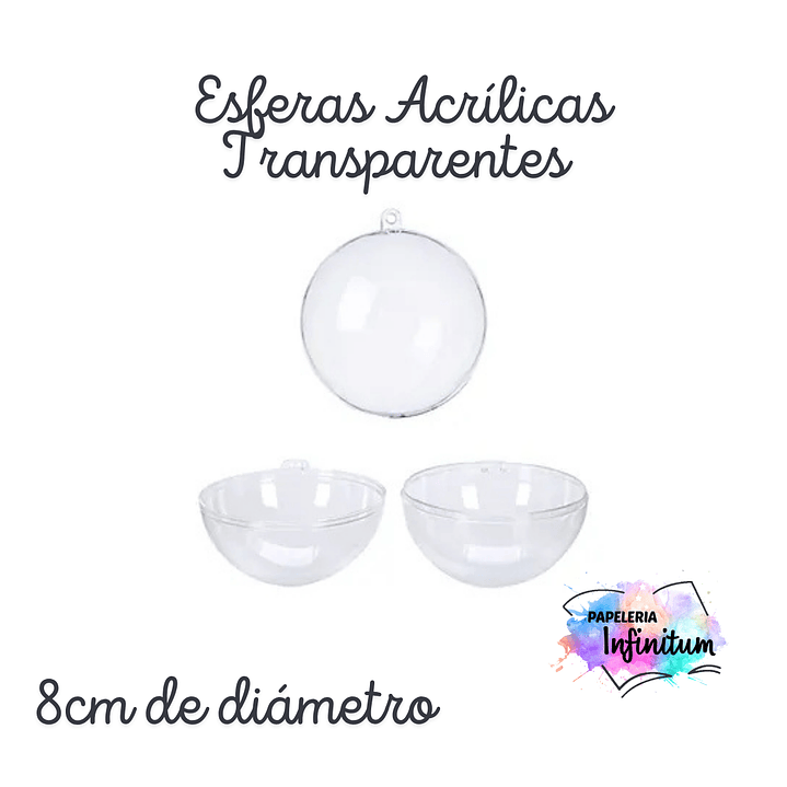 Esferas Acrílicas Transparentes 10 unid. 2