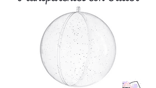 Esferas Acrílicas Transparentes Glitter 5 unid.