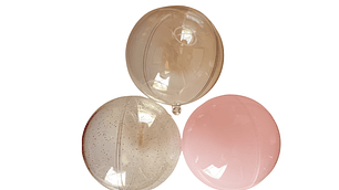 Esferas Acrílicas Rosa Pastel 5 unid.