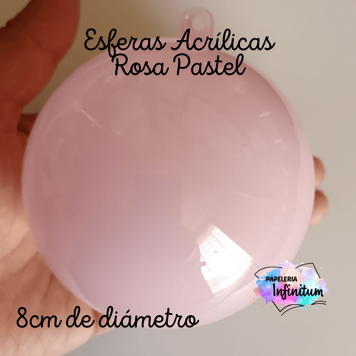 Esferas Acrílicas Rosa Pastel 5 unid. 5