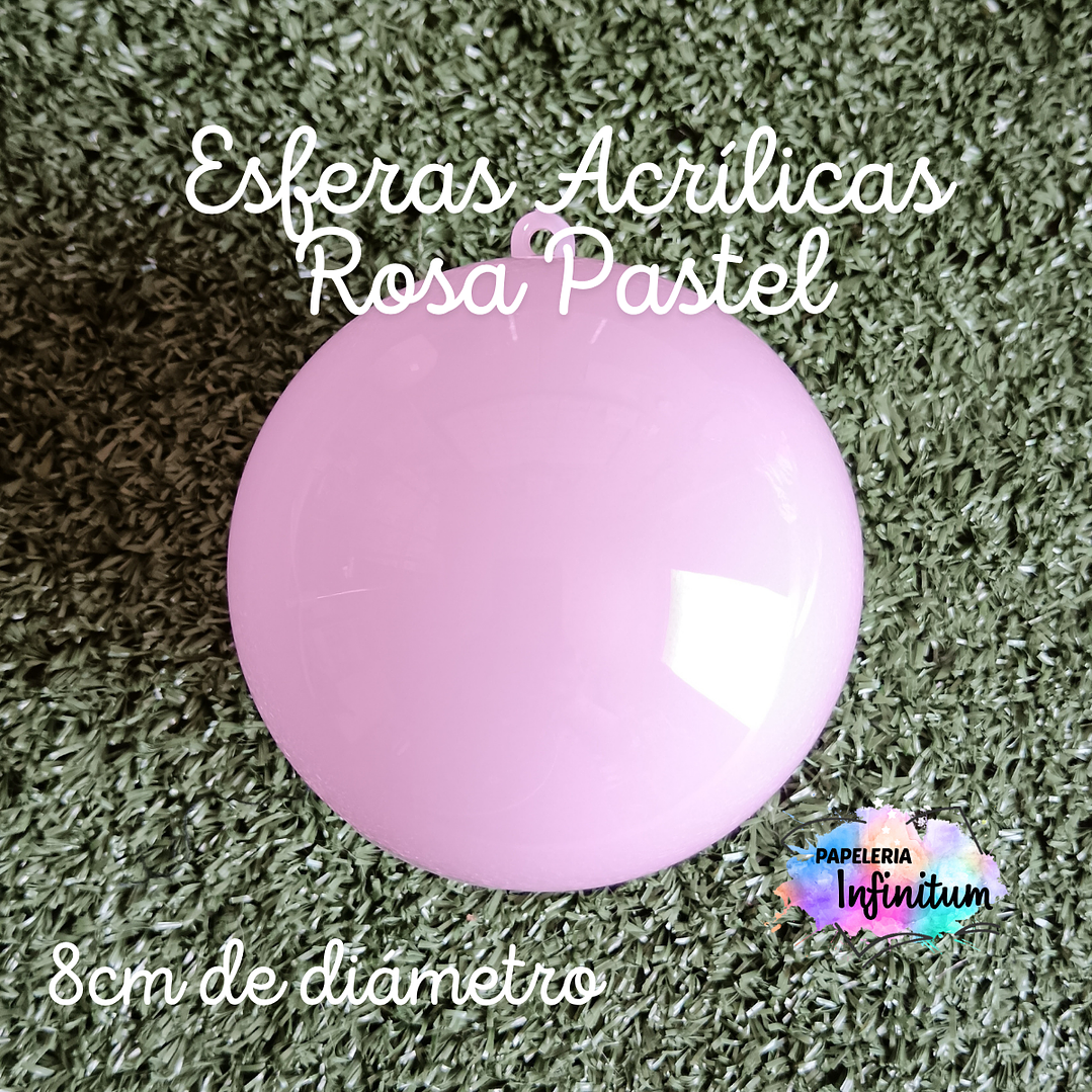 Esferas Acrílicas Rosa Pastel 5 unid. 6