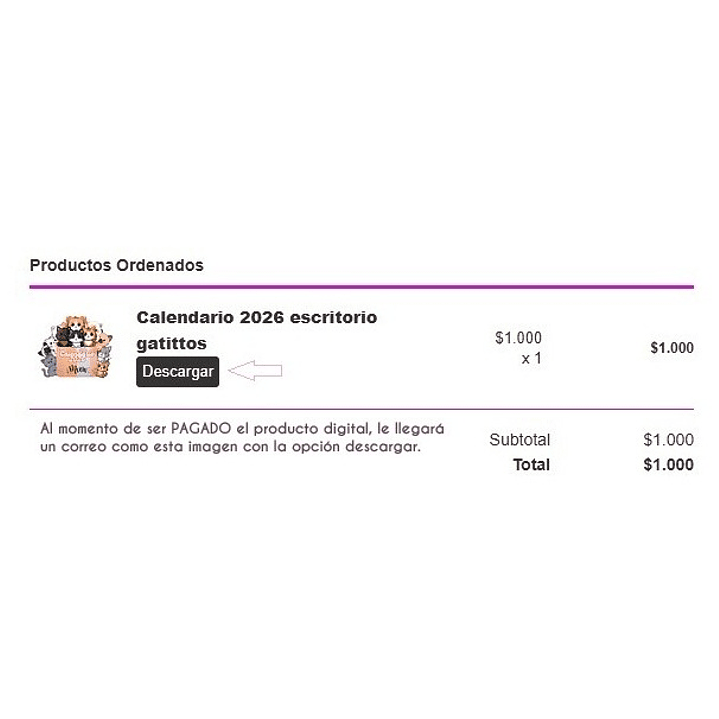 ARCHIVO CALENDARIO ESCRITORIO 2026 - GATITOS 4