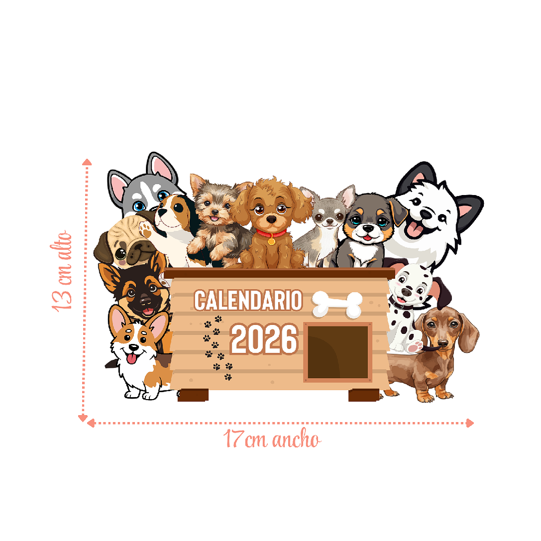 ARCHIVO CALENDARIO ESCRITORIO 2026 - PERRITOS 3