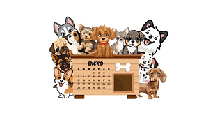 ARCHIVO CALENDARIO ESCRITORIO 2026 - PERRITOS