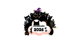 ARCHIVO CALENDARIO ESCRITORIO 2026 - GATITOS NEGROS