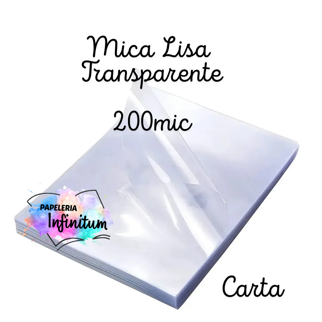 Micas Transparante Lisa 200mic (10 unid) 1