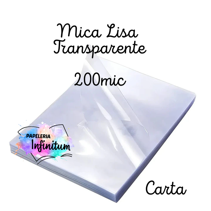 Micas Transparante Lisa 200mic (10 unid) 1