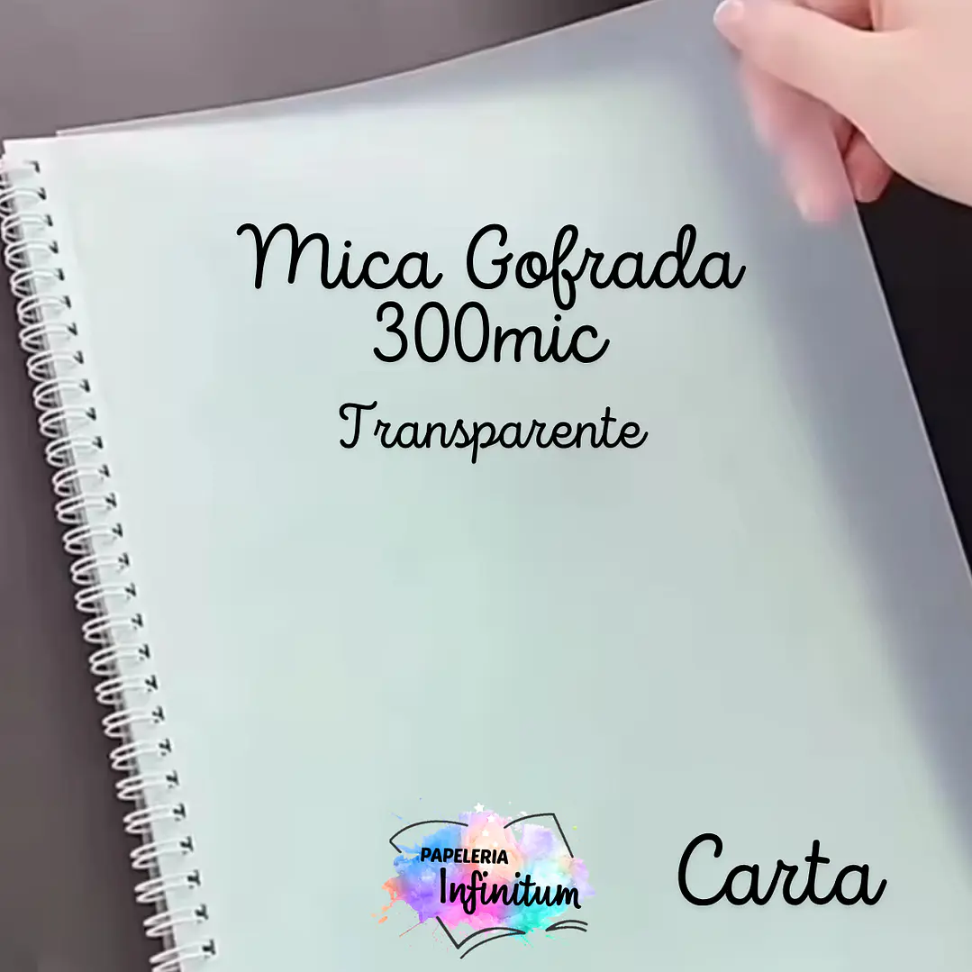 Micas Gofrada Transparente 300mic (10 unid) 1
