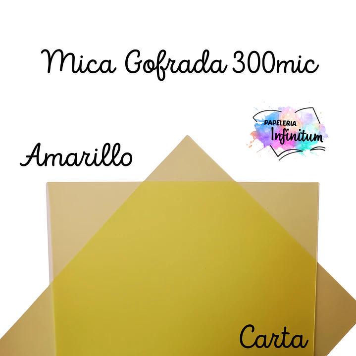 Micas Gofrada Amarilla 300mic CARTA (2 unid) 1