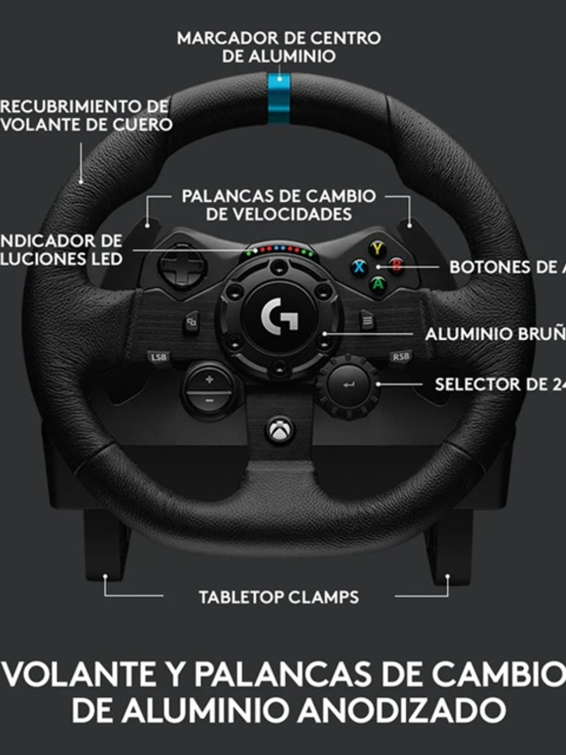 Volante de Carreras Logitech G923 TRUEFORCE con Pedales 3
