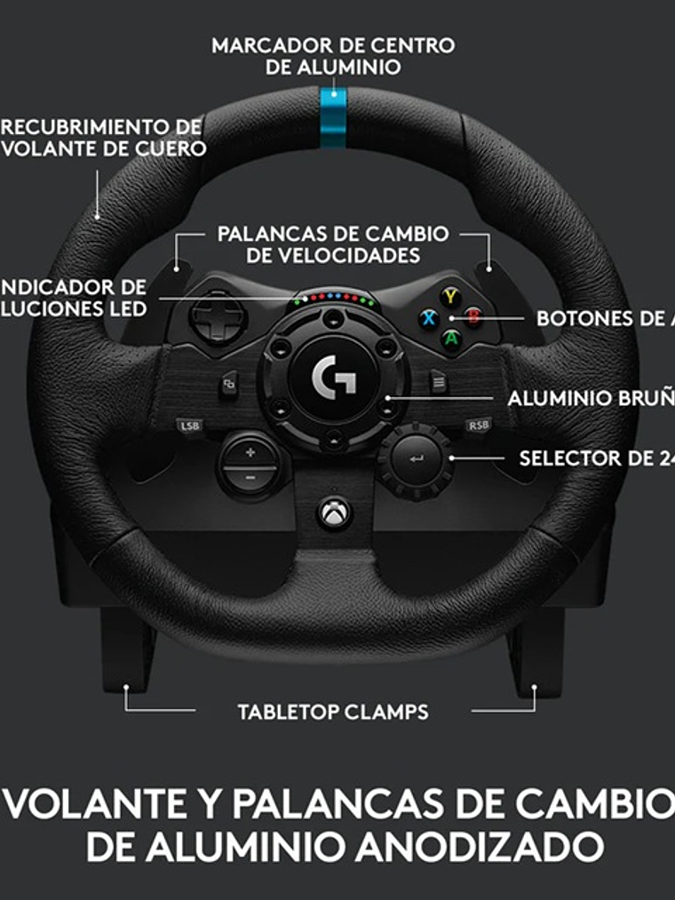 Volante de Carreras Logitech G923 TRUEFORCE con Pedales 3