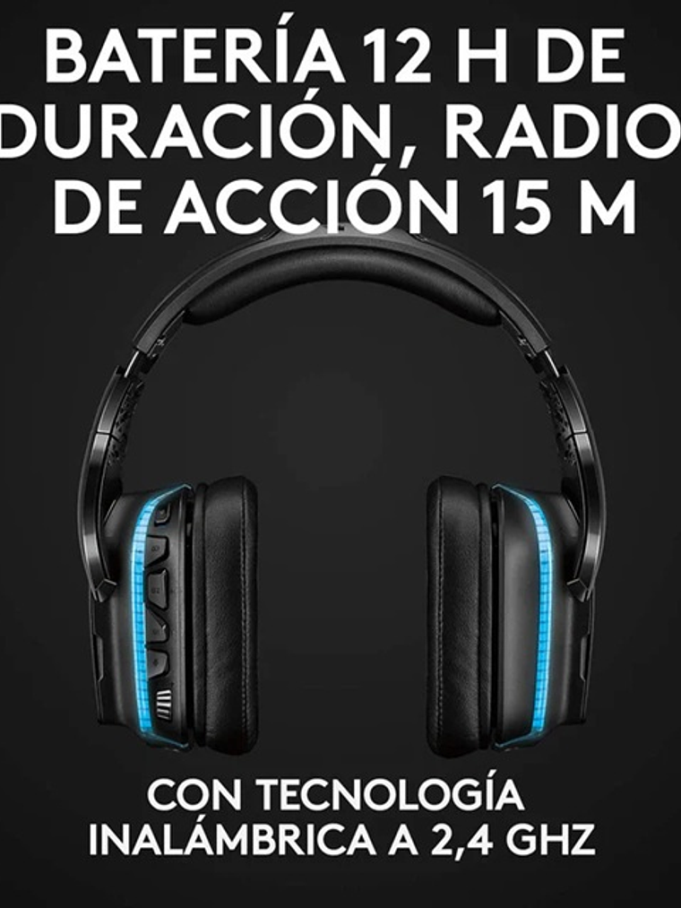 Diadema Gamerlogitech G935, Inalámbrica 7.1/Rgb Lightsync 2