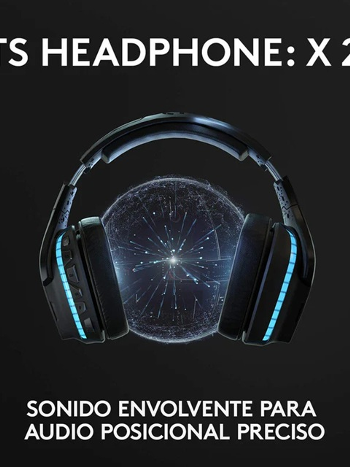 Diadema Gamerlogitech G935, Inalámbrica 7.1/Rgb Lightsync 3