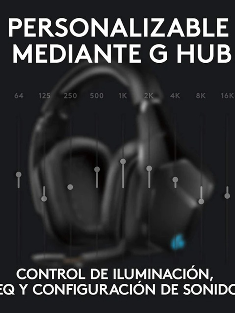 Diadema Gamerlogitech G935, Inalámbrica 7.1/Rgb Lightsync 4