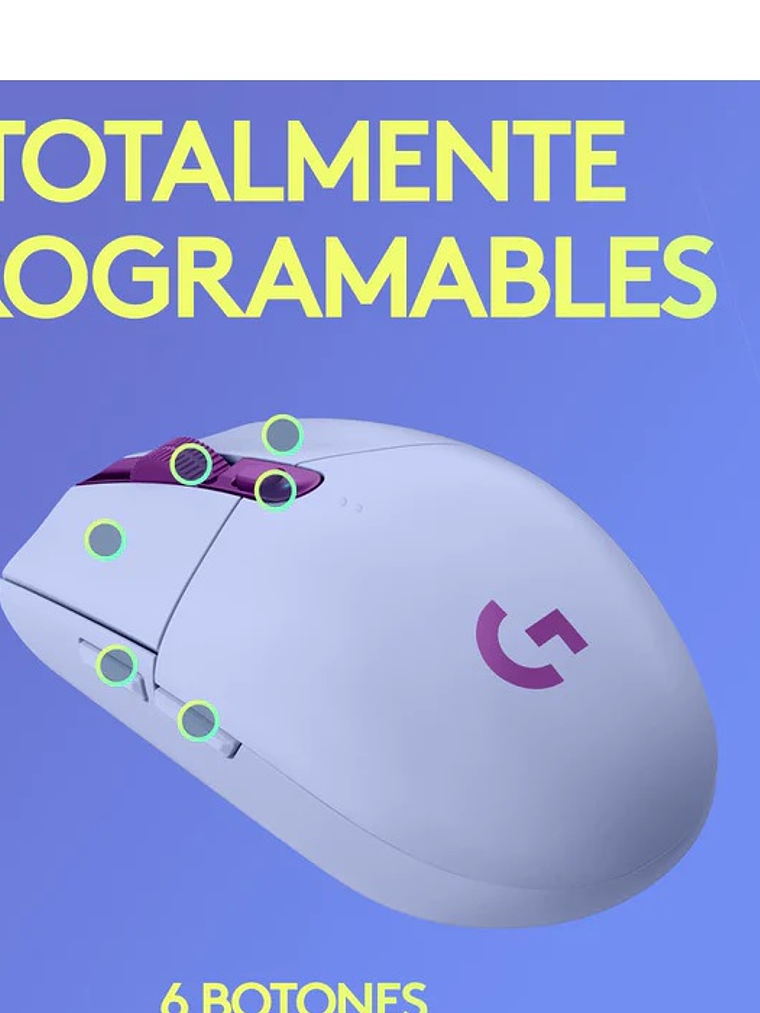 Mouse Gamer Inalámbrico Logitech G305, 12000dpi - Lila 4