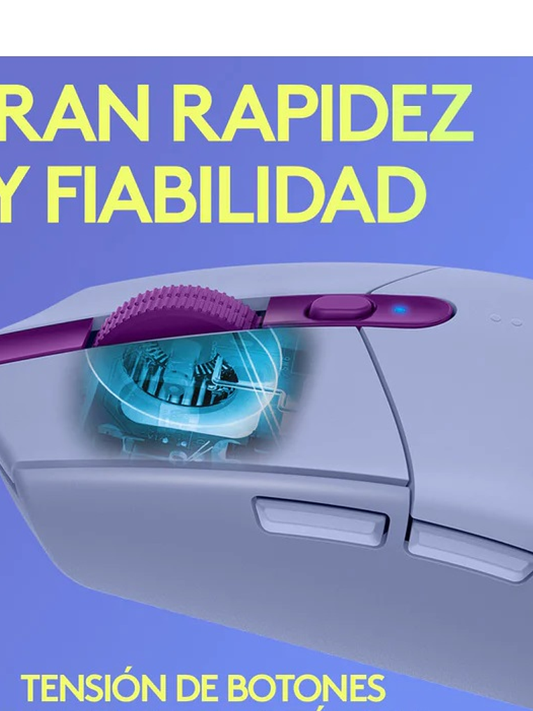 Mouse Gamer Inalámbrico Logitech G305, 12000dpi - Lila 5