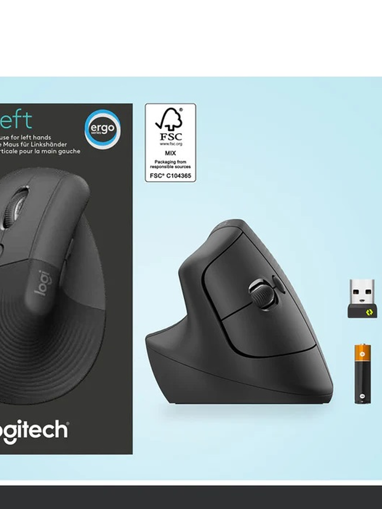 Mouse Ergonómico Vertical Logitech Lift Left, Inalámbrico, Zurdo 4