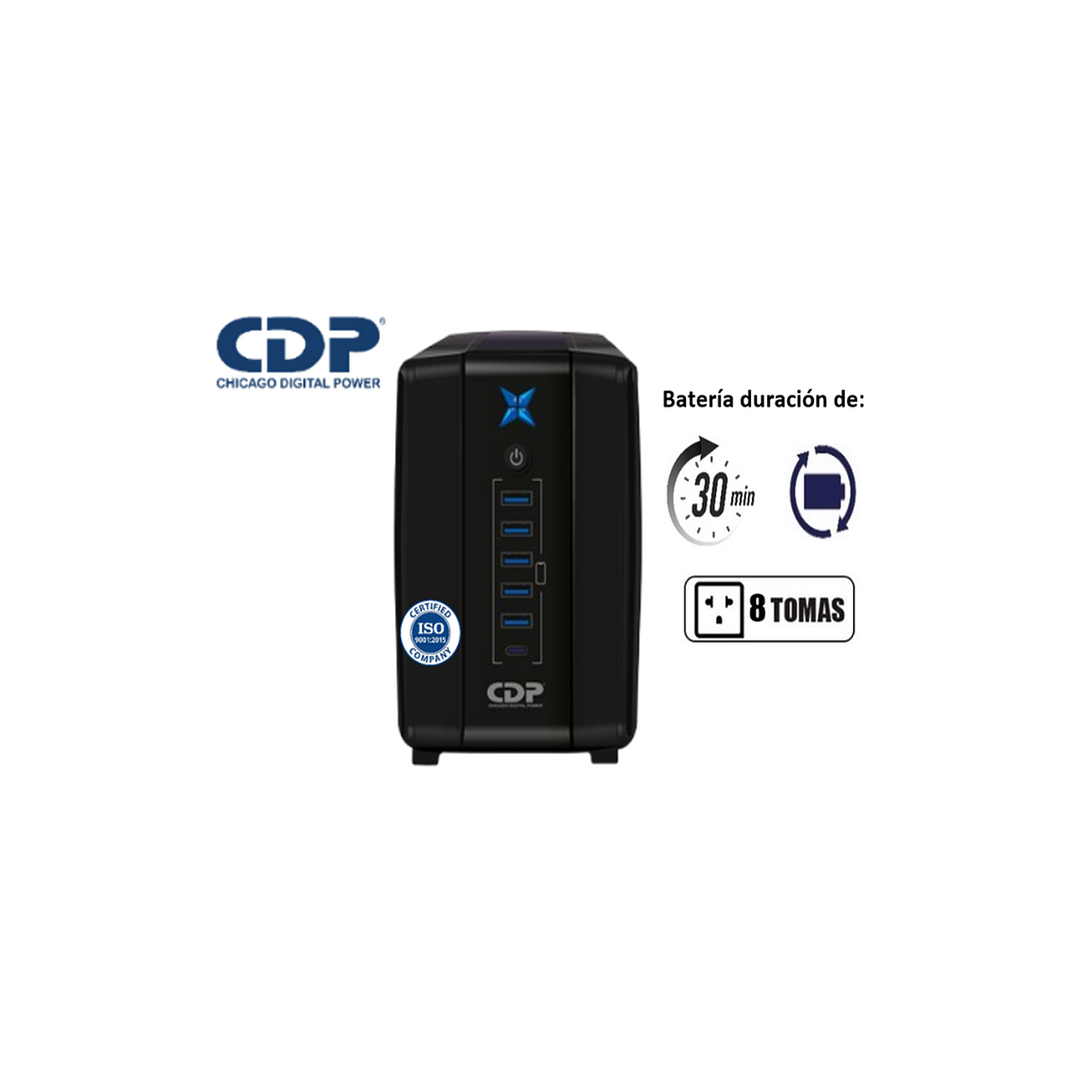 UPS REGULADOR DE VOLTAJE, CDP – 1000VA - 500W 2