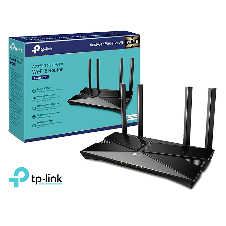 TP Link Archer AX10 , Router WiFi 6 Dual 5 GHz 2,4GHz Band AX1500 1