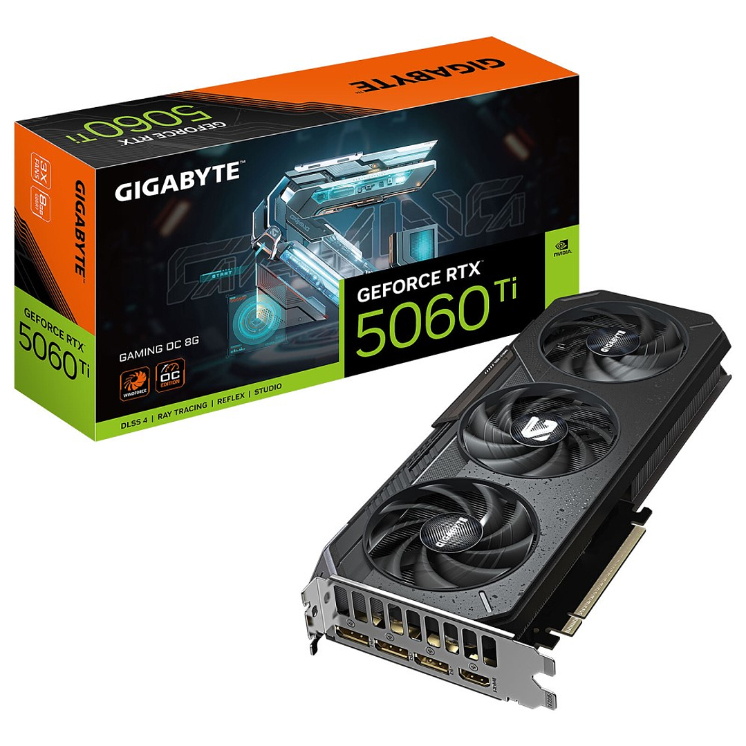 TARJETA DE VIDEO GIGABYTE RTX 5060 Ti GAMING / 8GB GDDR7 / 128 BITS 1