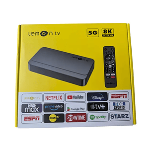 LEMON CONVERTIDOR SMART TV BOX ANDROID TV 4K NEGRO DE VOZ