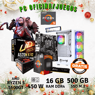 PC UNIVERSITARIO (AMD RYZEN 5 5600GT / 16GB DDR4 / SSD 500GB)