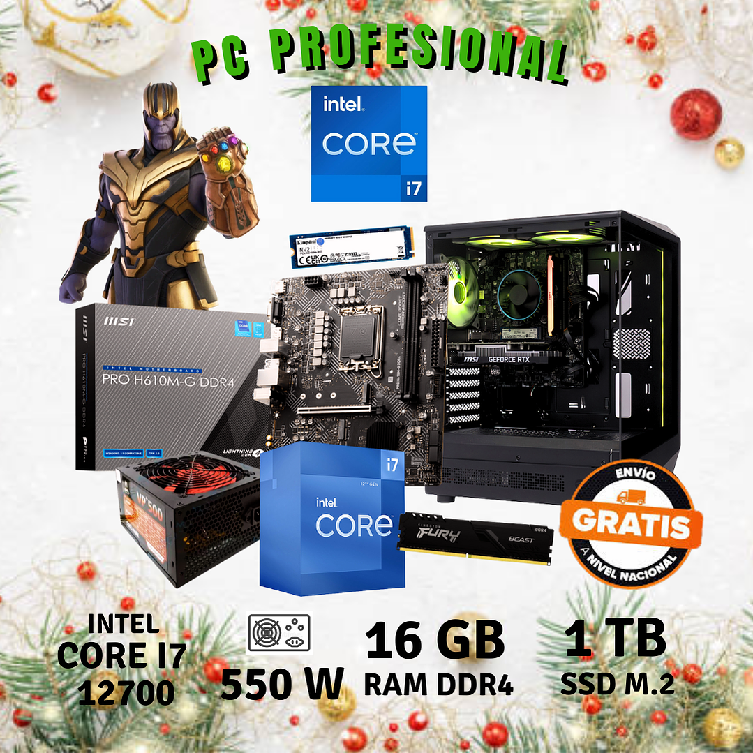 PC PROFESIONAL / CORE I7 12700 / 16 GB DDR4 / 1 TB GB M.2 1