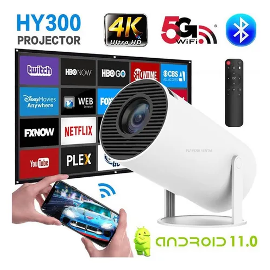 Proyector HY300 PRO Smart 4K Android11 Wifi Bluetooth 2