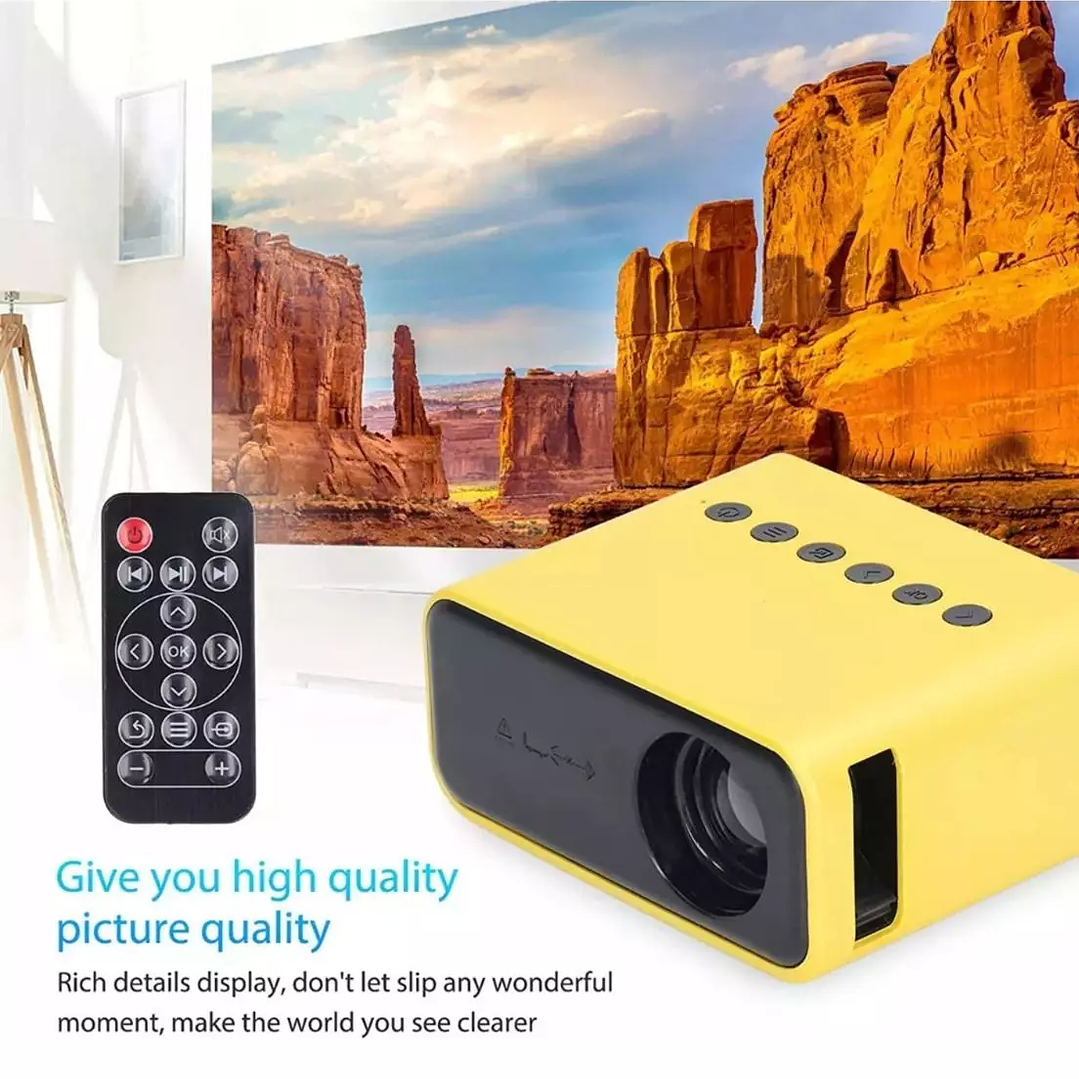 Mini Proyector Led Videos Yt500 Usb Amarillo 2