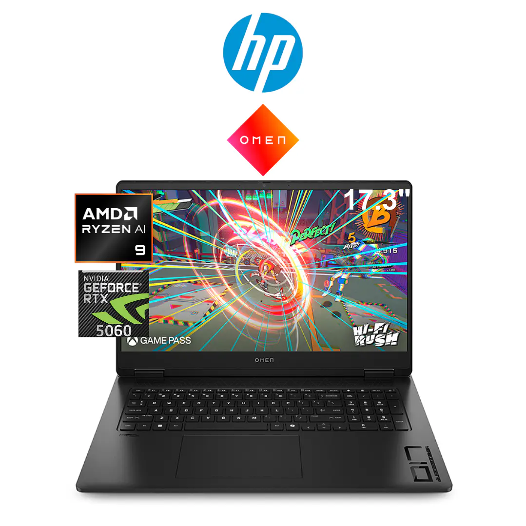 LAPTOP GAMING HP OMEN 17 / AMD RYZEN AI 9 / 32GB DDR5 / RTX 5060 8GB / 1TB 1