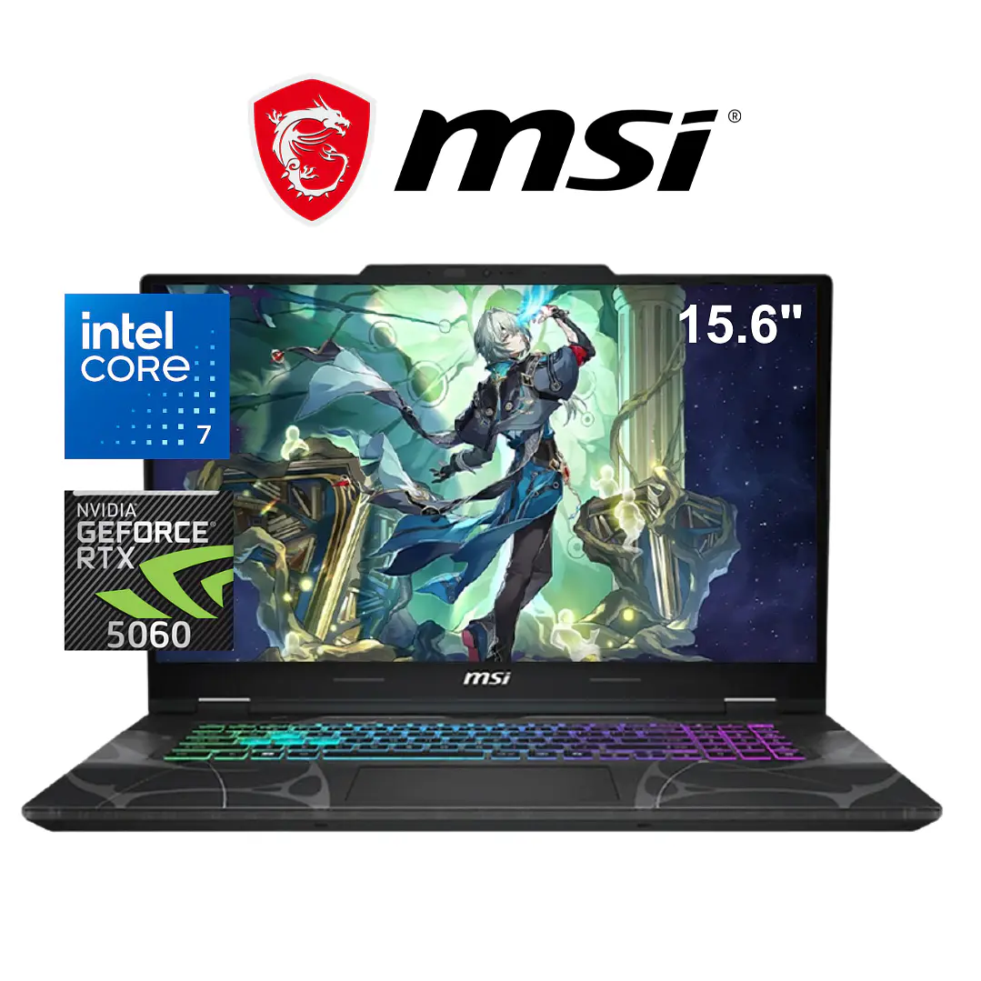 LAPTOP GAMING MSI CYBORG 15 B2RWEKG - 071US/ CORE i7- 240H / 512 GB - 16 GB / DDR5 / RTX 5060             - COPIAR 1