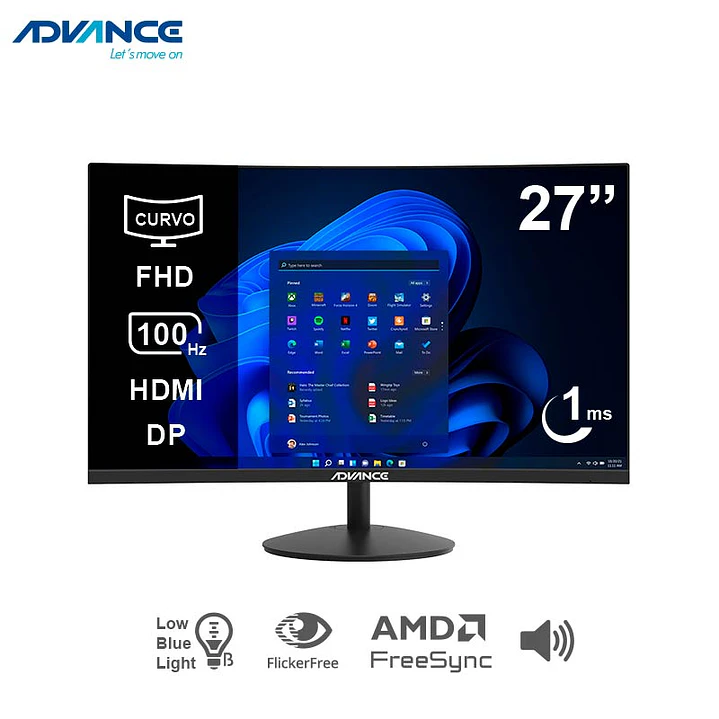 MONITOR CURVO ADVANCE ADV-2751S, 27