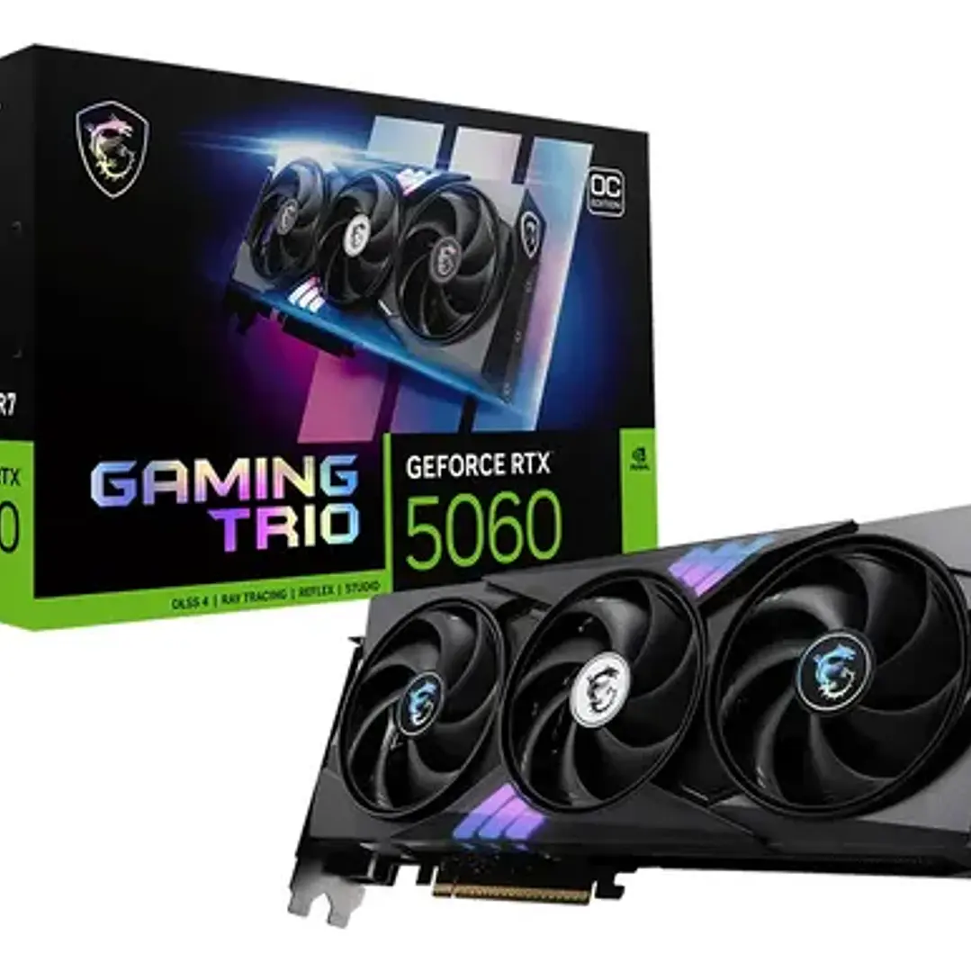 TARJETA DE VIDEO MSI GEFORCE RTX 5060 8G GAMING TRIO OC/ 8 GB GDDR7 1
