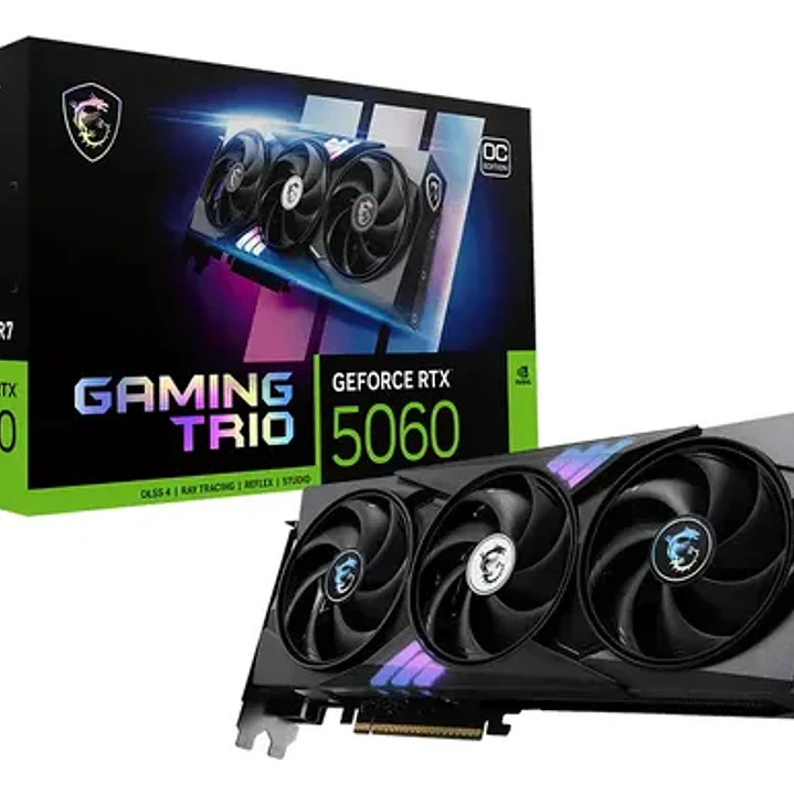 TARJETA DE VIDEO MSI GEFORCE RTX 5060 8G GAMING TRIO OC/ 8 GB GDDR7 1