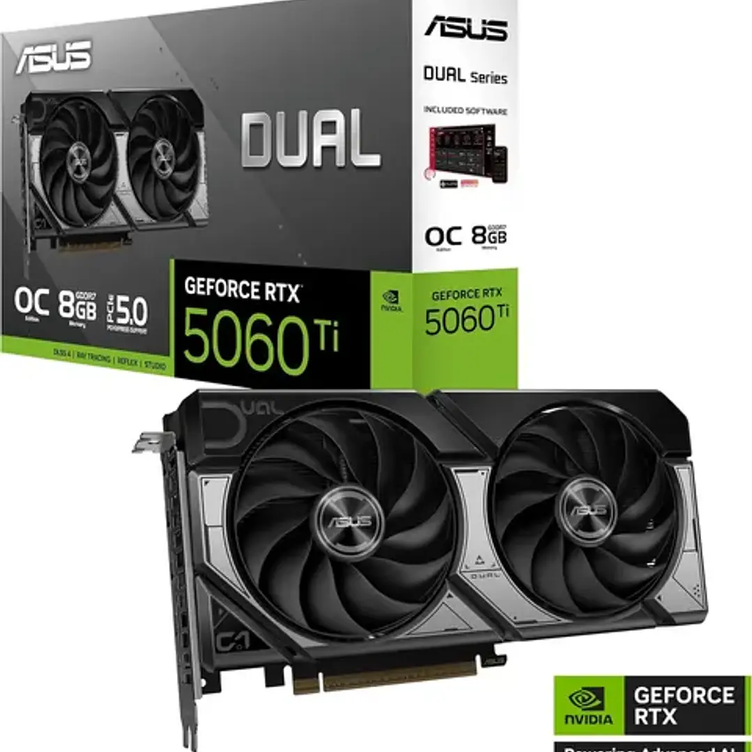 TARJETA DE VIDEO ASUS DUAL-RTX5060TI-O8G/ 8 GB GDDR7 1