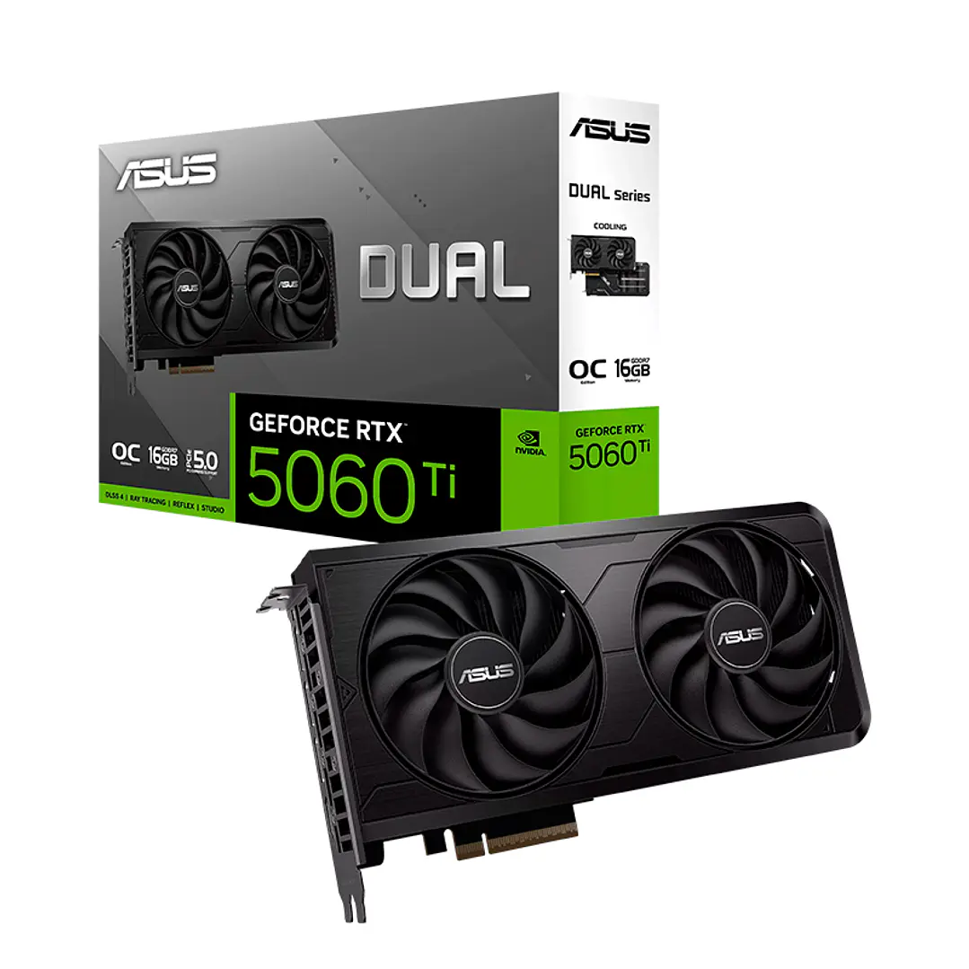 TARJETA DE VIDEO ASUS DUAL-RTX5060TI-O16G-EVO, 16 GB GDDR7 1